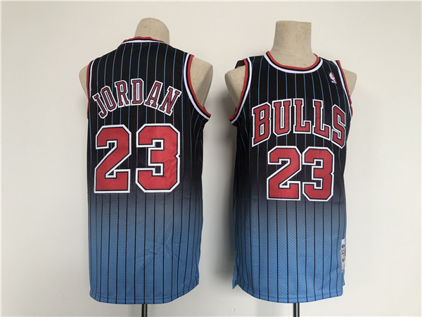 Men's Chicago Bulls #23 Michael Jordan Balck Throwback Stitched Jersey - Click Image to Close